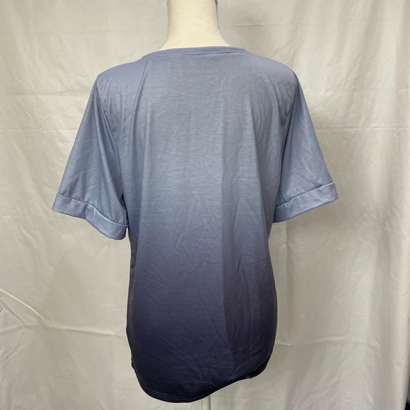 3/$35 Ombré blue blouse. XL - Picture 3 of 4